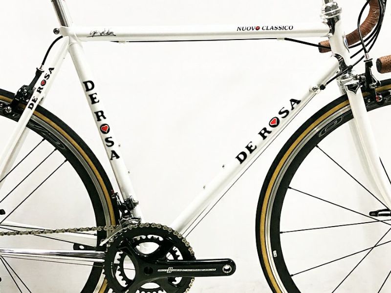 美品 デローザ DEROSA ヌーボクラシコ NUOVO CLASSICO CAMPAGNOLO POTENZA - クロモリ ロードバイク  52サイズ ホワイト