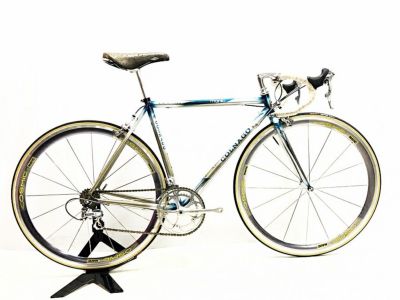 希少 コルナゴ COLNAGO ビチタン チタニオ BITITAN TITANIO 双胴 DURA-ACE チタンロードバイク シルバー/ブルー