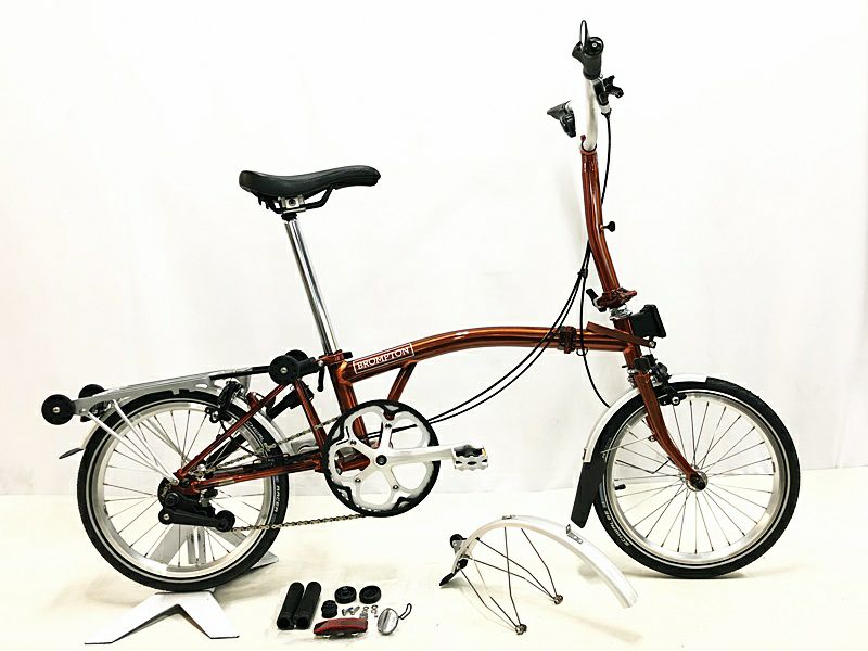 超美品 ブロンプトン BROMPTON M2R カスタム 2019年モデル 2段変速 折り畳み自転車 16インチサイズ フレイムラッカー