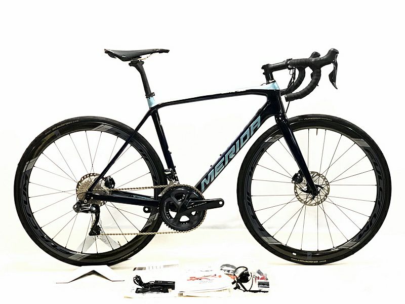 超美品 メリダ MERIDA スクルトゥーラ SCULTURA 8000-E ULTEGRA 電動Di2 油圧DISC 2020年  カーボンロードバイク 52cm(SM) ネイビー