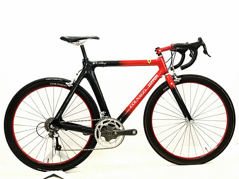 コルナゴ フェラーリ COLNAGO for FERRARI 世界限定500台 CF-1 RECORD 2000年頃 カーボンロードバイク  ブラック/レッド