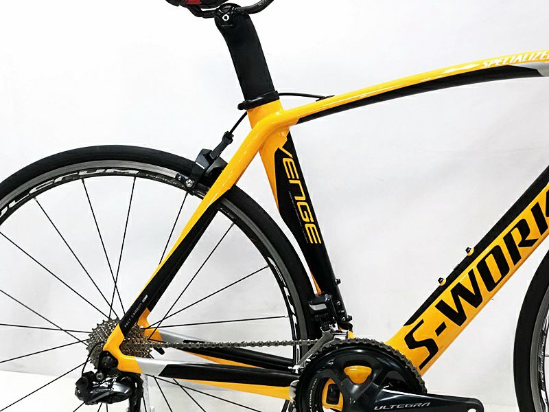 美品 スペシャライズド エスワークス ヴェンジ S-WORKS VENGE ULTEGRA 電動Di2/105 MIX 2014年  カーボンロードバイク 54サイズ オレンジ