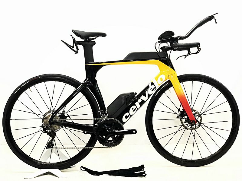 ○ 美品 サーヴェロ CERVELO P-SERIES DISC 105 油圧DISC 2020年モデル TT トライアスロン カーボン ロードバイク  54サイズ BK/OG