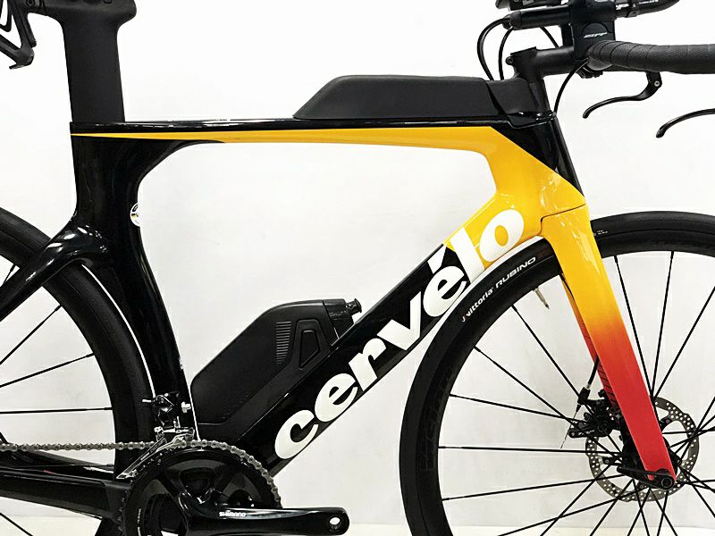 ○ 美品 サーヴェロ CERVELO P-SERIES DISC 105 油圧DISC 2020年モデル TT トライアスロン カーボン ロードバイク  54サイズ BK/OG