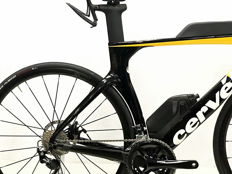 ○ 美品 サーヴェロ CERVELO P-SERIES DISC 105 油圧DISC 2020年モデル TT トライアスロン カーボン ロードバイク  54サイズ BK/OG