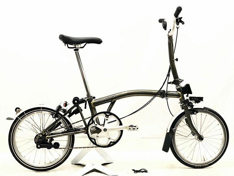 超美品 ブロンプトン BROMPTON M2L B-SPOKEオーダー 2018~2019年頃 折り畳み自転車 16インチ RAW  LACQUER(ロウ ラッカー)カラー