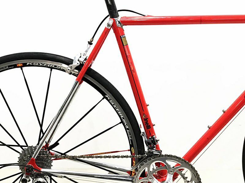 チネリ CINELLI スーパーコルサ SUPERCORSA CAMPAGNOLO ATHENA 2018年モデル クロモリ ロードバイク 51サイズ  レッド