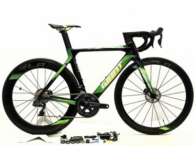 ジャイアント GIANT プロペルPROPEL ADVANCED PRO DISC ULTEGRA 電動Di2 2018年 カーボンロードバイク  500(S)サイズ ブラック/グリーン