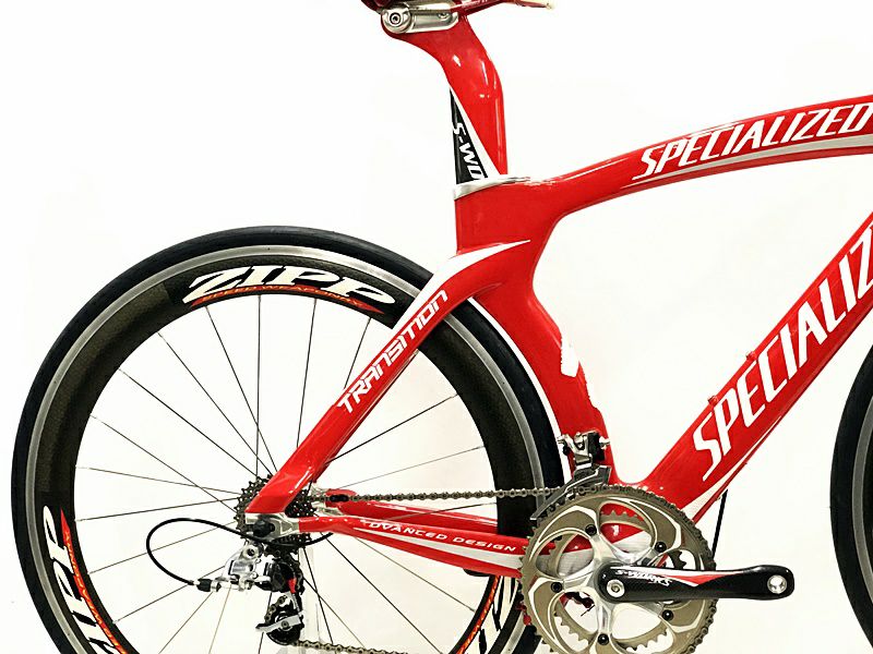 ●ジャンク スペシャライズド S-WORKS トランジション TRANSITION2009年 TT トライアスロン カーボン ロードバイク Sサイズ  レッド