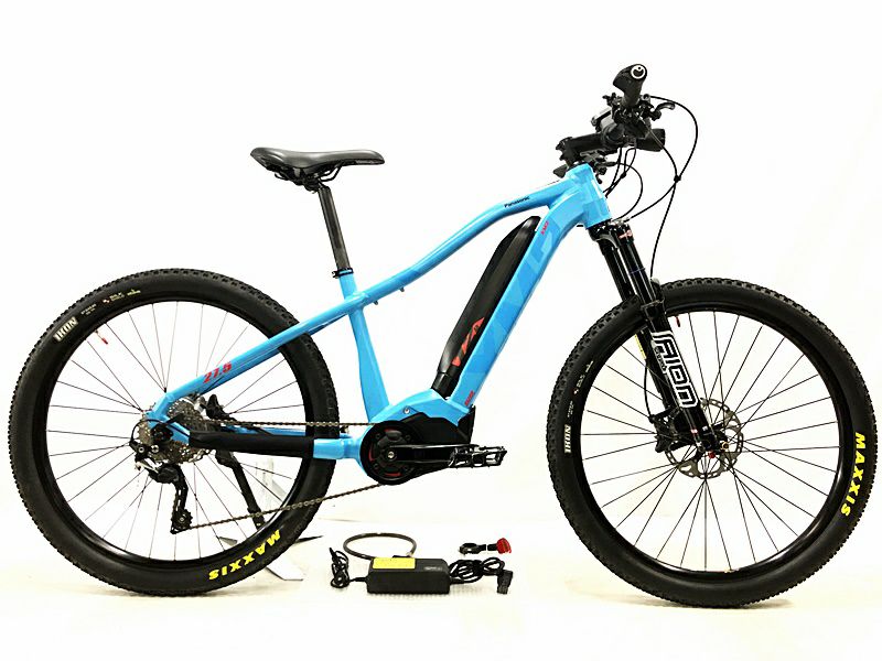 ○パナソニック XM2 BE-EWM40V 12Ah 2019年6月購入車体 E-MTB E-BIKE 電動アシスト自転車 400サイズ  限定色フラットアクアブルー