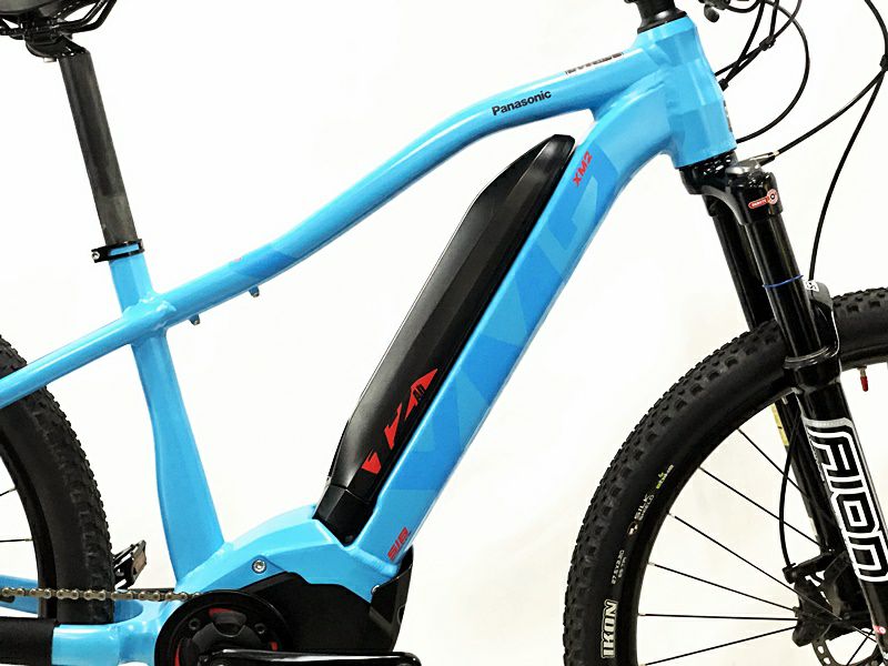 ○パナソニック XM2 BE-EWM40V 12Ah 2019年6月購入車体 E-MTB E-BIKE 電動アシスト自転車 400サイズ  限定色フラットアクアブルー