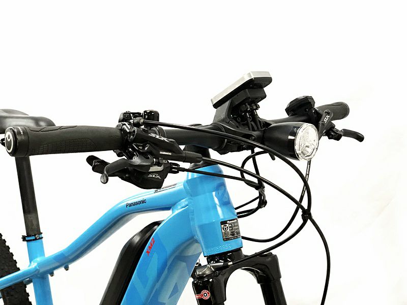 ○パナソニック XM2 BE-EWM40V 12Ah 2019年6月購入車体 E-MTB E-BIKE 電動アシスト自転車 400サイズ  限定色フラットアクアブルー