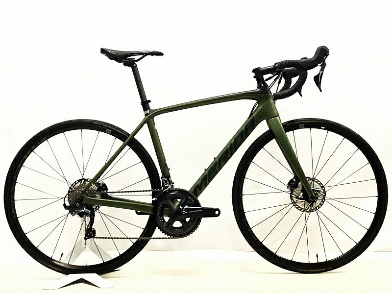 美品 メリダ MERIDA スクルトゥーラ SCULTURA DISC 6000 スモールハンド用ULTEGRA/105 MIX 2020年  カーボンロードバイク 50(S) サイズ グリーン