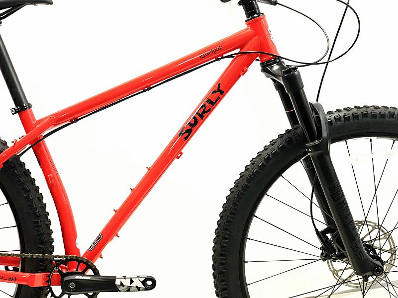 ○ 超美品 サーリー SURLY クランパス KRAMPUS/フロントサスペンション仕様 2021年頃29er クロモリ マウンテンバイク Mサイズ  レッド