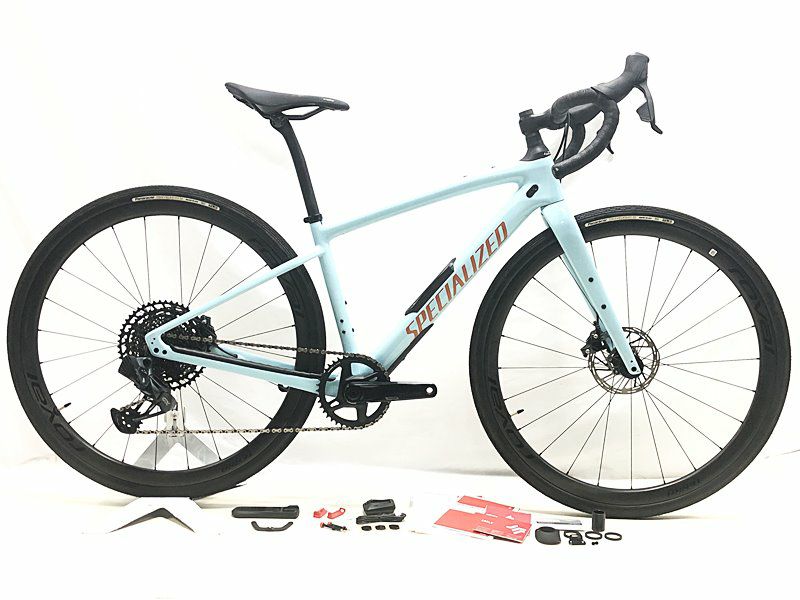 当サイト限定 完成車 BIG SALE】美品 スペシャライズド SPECIALIZED DIVERGE EXPERT CARBON SRAM  RIVAL ETAP AXS 2022 グラベルロード ロードバイク 49 水色【期間限定 3/26 午前10時迄】