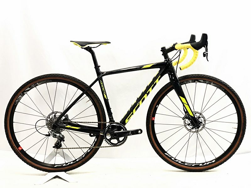 当サイト限定 完成車スペシャルSALE】スコット SCOTT アディクト ADDICT CX10 DISC FORCE 1 油圧DISC 2016年 シクロクロス  カーボンロードバイク 49サイズ ブラック【期間限定 10/26 午前10時迄】