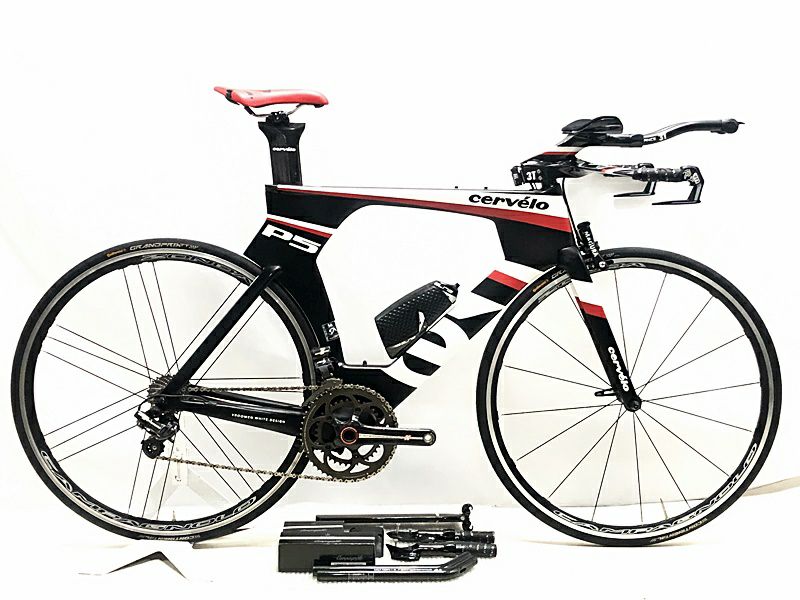 当サイト限定 完成車スペシャルSALE】○サーヴェロ CERVELO P5 THREE CAMPAGNOLO 電動EPS 2013年 TT  トライアスロン カーボン ロードバイク 56サイズ ブラック【期間限定 10/26 午前10時迄】