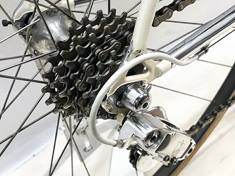 訳アリ デローザ DE ROSA プロフェッショナル PROFESSIONAL COLUMBUS SLX CAMPAGNOLO C-RECORD  クロモリ ロードバイク ホワイト〇☆