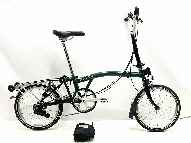 ブロンプトン BROMPTON M6L リアキャリアカスタム 2013年7月購入車体 フォールディングバイク 折り畳み自転車 16インチ グリーン