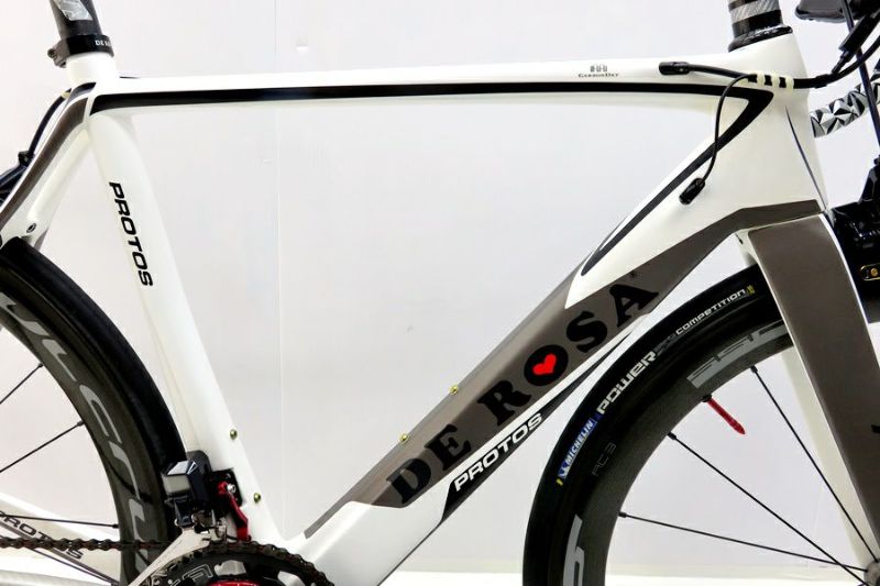 ★★デローザ DE ROSA プロトス PROTOS 2016年モデル カーボン ロードバイク 51.5サイズ 2×11速  ホワイトグレーマット（サイクルパラダイス山口より配送）