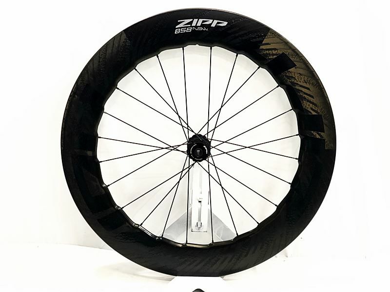 【プライスダウン開始】美品 ジップ ZIPP 858 NSW フロントのみ クリンチャー チューブレスレディ DISC（センターロック）  カーボン【お買い得特価】