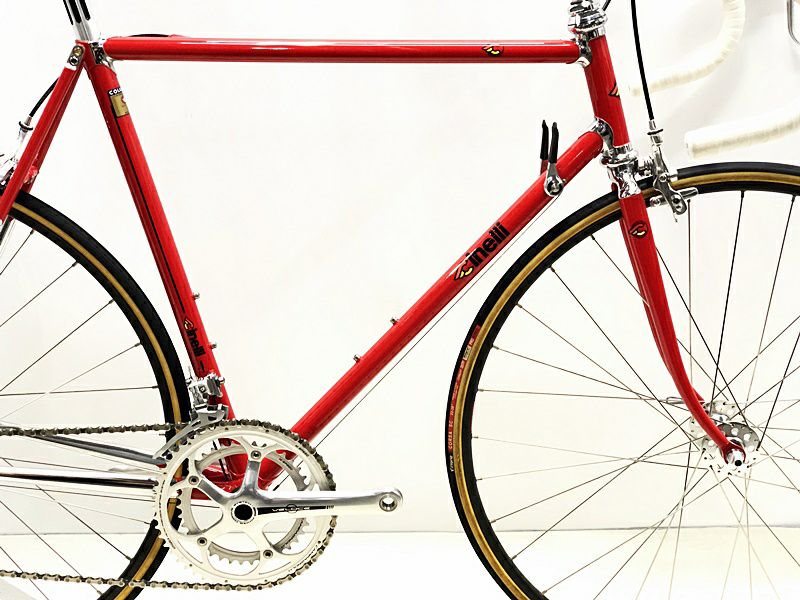 プライスダウン開始】美品 チネリ CINELLI スーパー コルサ SUPER CORSA CAMPAGNOLO VELOCE/CENTAUR MIX  2021年頃 クロモリ ロードバイク 55サイズ レッド【お買い得SALE】