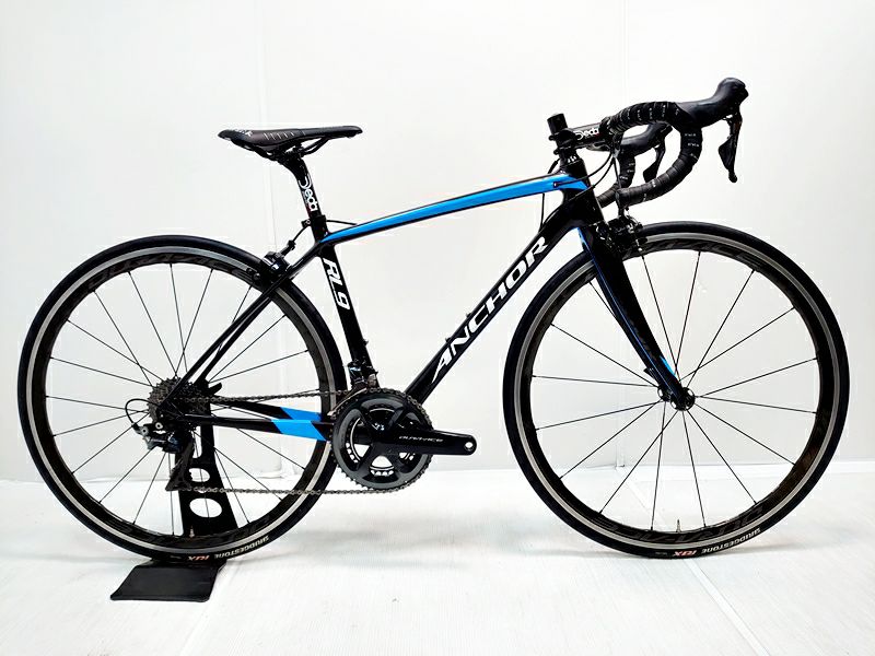 ▽▽アンカー ANCHOR RL9 DURA-ACE R9100 2017年モデル カーボン ロードバイク 450サイズ 2×11速  ブラック×ブルー（サイクルパラダイス福岡より配送）