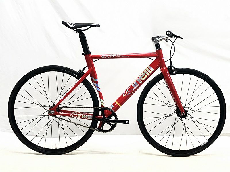 美品 チネリ CINELLI ヴィゴレッリ シャーク VIGORELLI SHARK 2019年9月購入車体 シングルスピード ピストバイク  52サイズ レッド