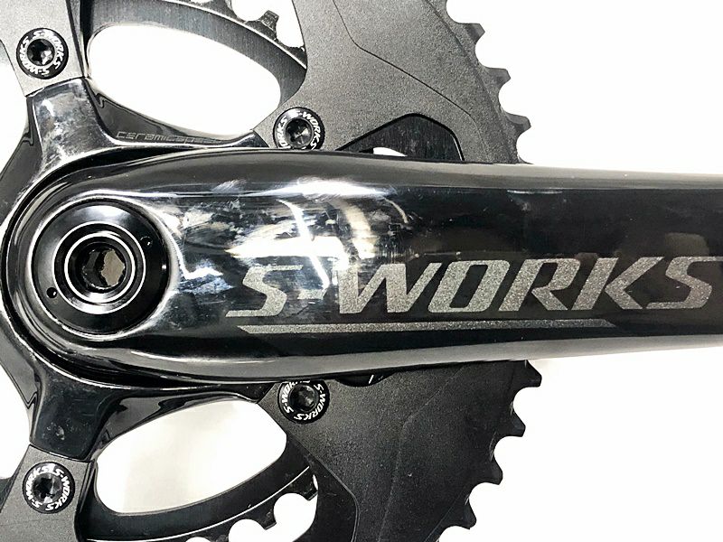 美品 スペシャライズド S-WORKS パワークランク デュアル POWER CRANKS DUAL 170mm 52/36T 左右計測  パワーメーター付属クラックセット