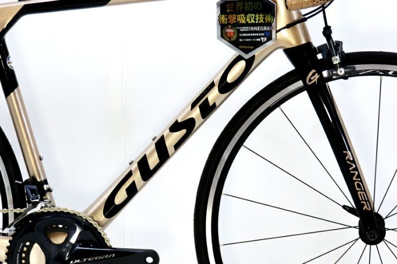 グスト GUSTO レンジャープロ RANGER PRO ULTEGRA 2023年モデル カーボン ロードバイク L 2×11速 シャンパンゴールド （サイクルパラダイス山口より配送)