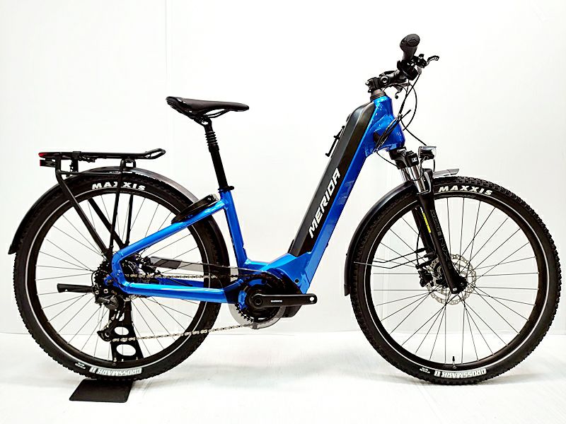 ▽▽未使用 メリダ MERIDA ePASSPORT CC 400 EQ 2022-23年継続 e-Bike e-MTB 電動アシスト自転車  XSサイズ ブルー×ブラック（サイクルパラダイス福岡より配送）