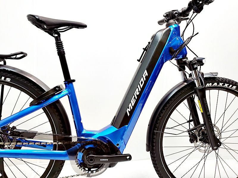 ▽▽未使用 メリダ MERIDA ePASSPORT CC 400 EQ 2022-23年継続 e-Bike e-MTB 電動アシスト自転車  XSサイズ ブルー×ブラック（サイクルパラダイス福岡より配送）