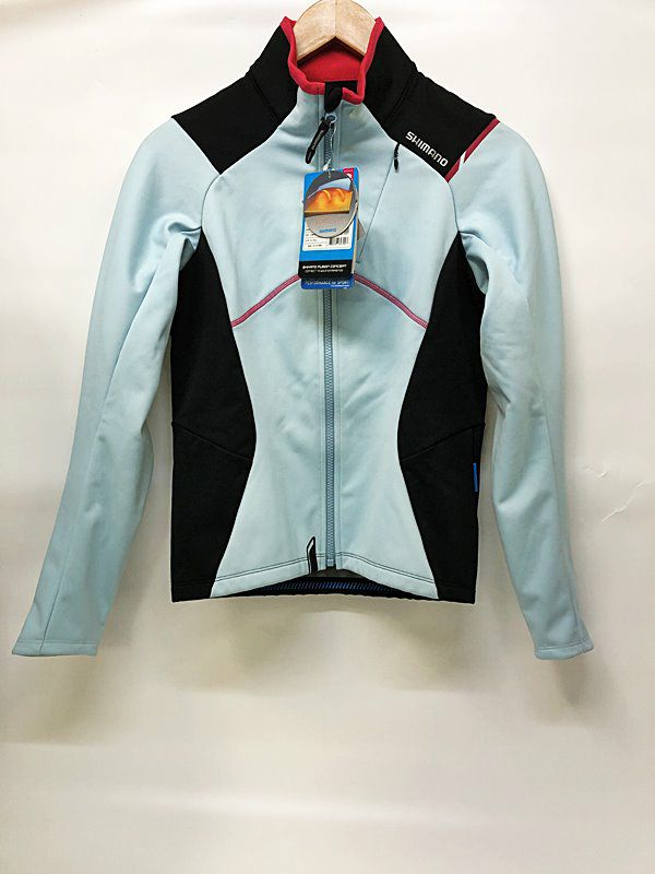 シマノ SHIMANO ウイメンズパフォーマンスウインドブレークジャケット Women's Performance Windbreak Jacket  Sサイズ アイスブルー