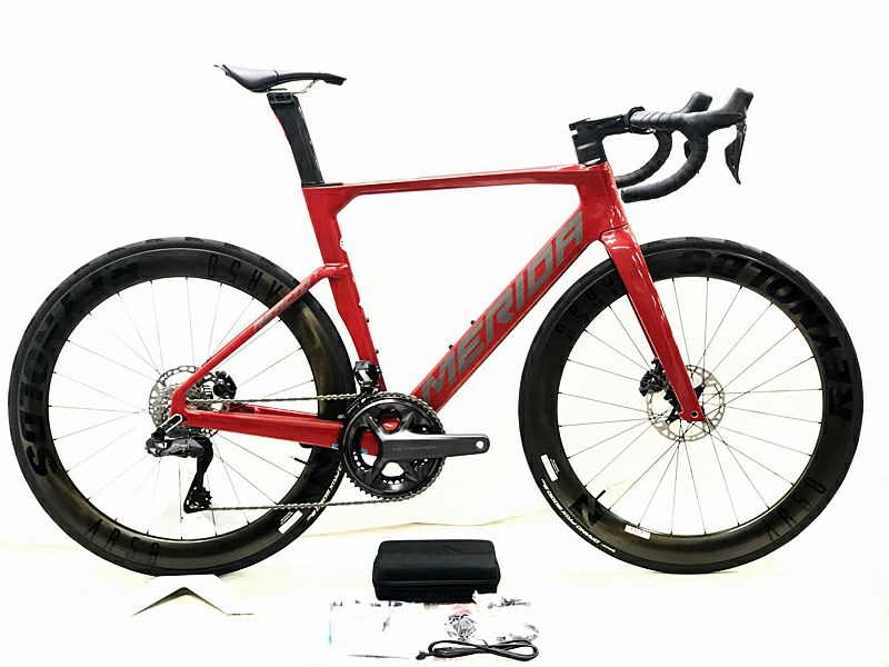 未走行品 メリダ MERIDA リアクト REACTO 8000 12速 ULTEGRA 電動Di2 油圧DISC 2022~2023年 カーボン ロードバイク 52(S)サイズ レッド