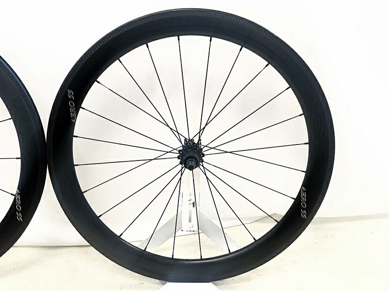 訳アリ アイカン ICAN エアロ AERO 55 ホイールセット シマノ