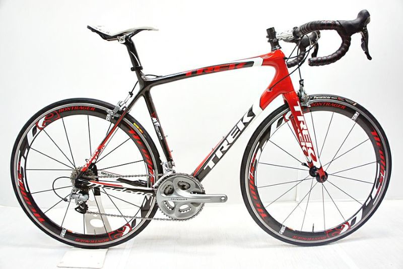 ▽▽トレック TREK MADONE 5.2 ULTEGRA 6700 2011年モデル カーボン ロードバイク 56サイズ 2×10速  ブラック×レッド（サイクルパラダイス福岡より配送）