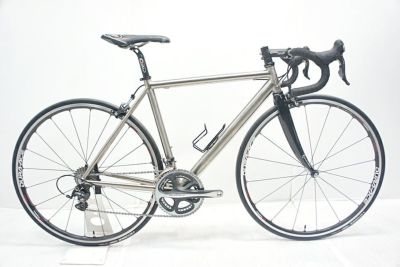 ▽▽ティーエヌアイ TNI HR-3 年式不明 DURA-ACE 7900 チタン ロードバイク サイズ不明 C-T500mm 2×10速  シルバー（サイクルパラダイス福岡より配送）