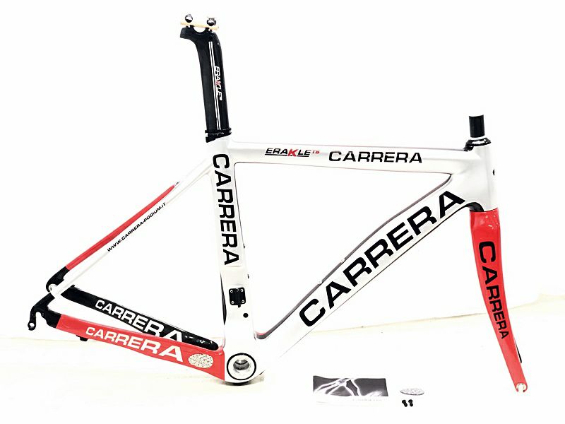 カレラ CARRERA エラクル ERAKLE TS ロード フレームセット 2013年 XSサイズ カーボン シルバー/レッド