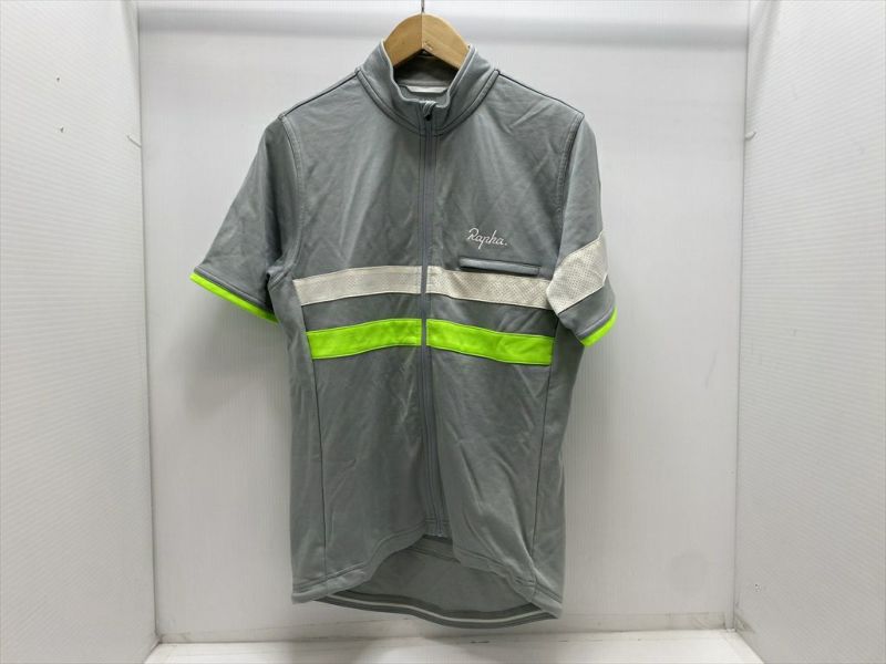 ラファ Rapha ブルべジャージ BREVET JERSEY 半袖ジャージ Lサイズ グレー系（サイクルパラダイス山口より配送)