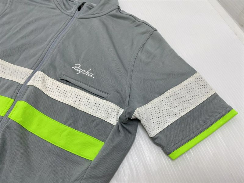 ラファ Rapha ブルべジャージ BREVET JERSEY 半袖ジャージ Lサイズ グレー系（サイクルパラダイス山口より配送)