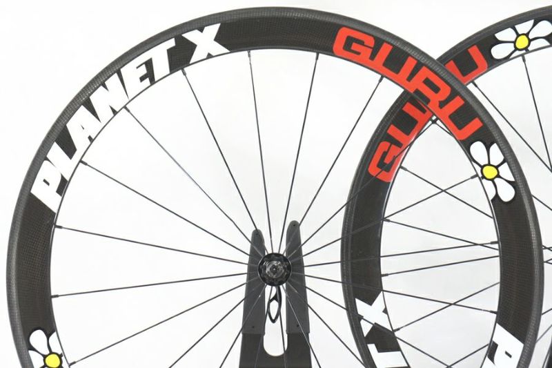 ◇◇訳アリ プラネット PLANET X グル GURU カーボン チューブラー TU ホイール セット シマノフリー 11速 100/130mm  QR 700C ロードバイク（サイクルパラダイス大阪より配送）