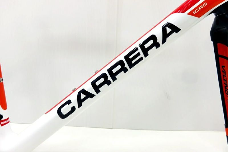 [未使用] カレラ CARRERA ヴェレーノ VELENO TS 年式不明 カーボン ロードバイク用フレーム Sサイズ  ホワイト×オレンジ（サイクルパラダイス山口より配送)