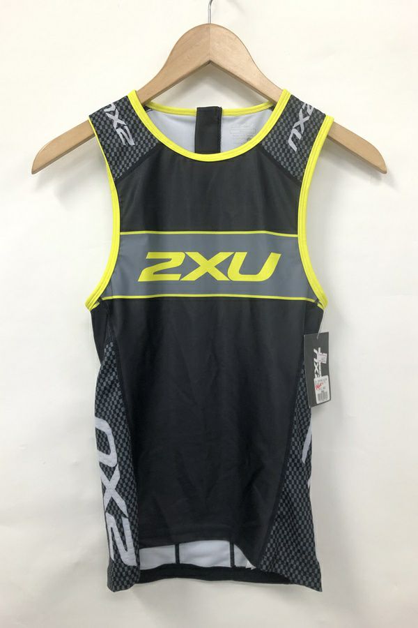 未使用品 2XU ツータイムズユー パフォーム カスタムトライトップ MX5482A ブラック イエロートライアスロン S