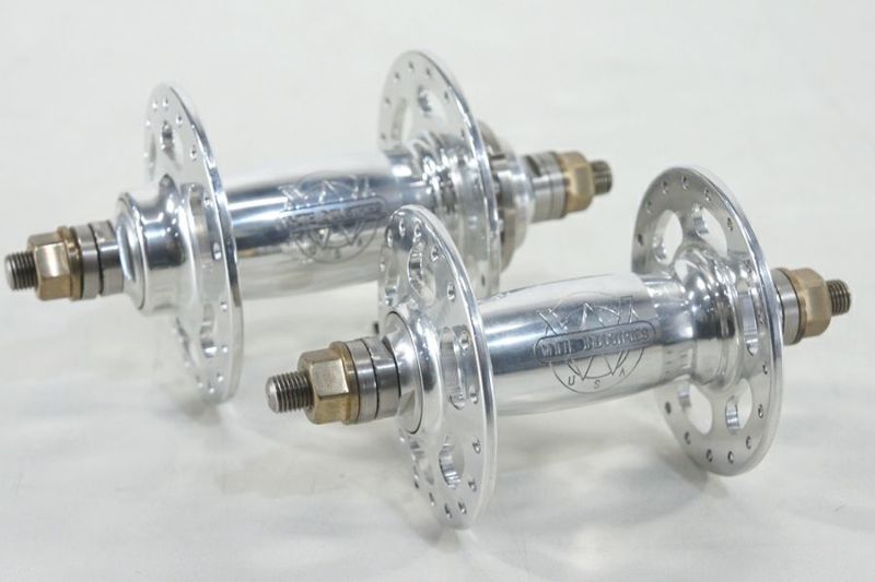 ◇◇WHITE INDUSTRIES ホワイトインダストリーズ TRACK HUB 前後セット 32ホール 100/120mm シルバー ハブ トラック （サイクルパラダイス大阪より配送）