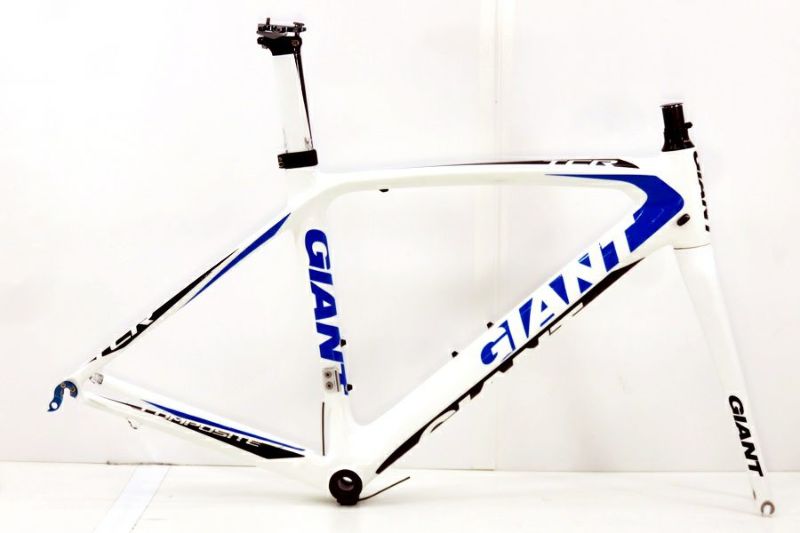 [訳あり品] ジャイアント GIANT TCR COMPOSITE 3 2012年モデル カーボン ロードバイク用フレーム Sサイズ  ホワイト（サイクルパラダイス山口より配送)