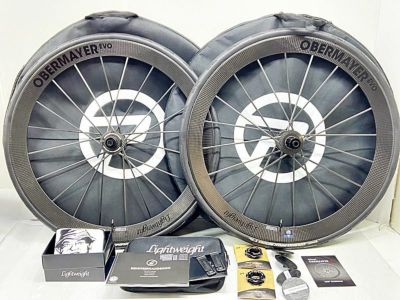 超美品 ライトウェイト LIGHTWEIGHT OBERMAYER EVO DISC SCHWARZ EDITION ホイールセット シマノフリー 11速 チューブレス カーボン