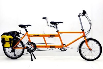 ★★ケーエイチエス KHS T-20 2020年モデル クロモリ タンデム 自転車 バイク 20インチタイヤ 3×9速 イエロー（サイクルパラダイス山口より配送)