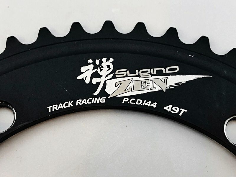 スギノ SUGINO 禅 ZEN 49T PCD144mm ブラック チェーンリング