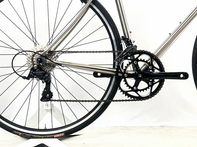 calamita due+ クロスバイク変更　9速Sora クロモリフレーム Calamita DUE+ SILVER - Bicycle Shop Pino Online