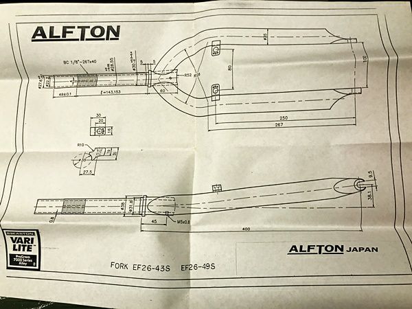希少 イーストン EASTON ALFTON JAPAN MTB アルミフォーク（サイクル